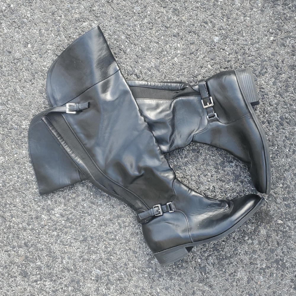 Target Black Leather Knee-High Boots